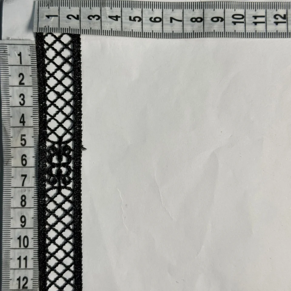 Кружево полиэстер ВВ601841 2,5 см.(30 ярдов/27.3 м.), чёрный