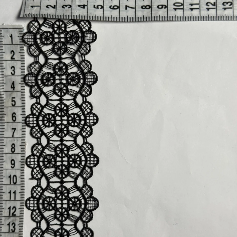 Кружево полиэстер ВВ104586 5 см.(30 ярдов/27.3 м.), чёрный