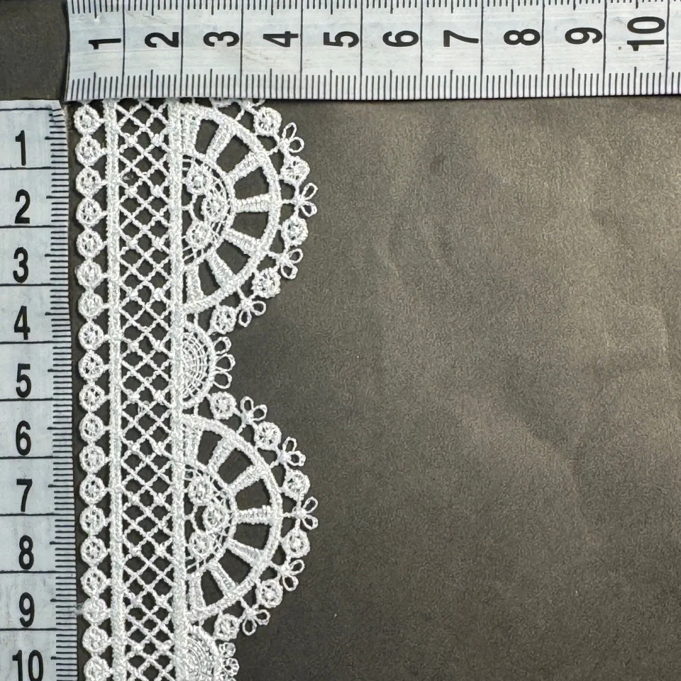 Мереживо поліестер ВВ202169 4,5 см.(15 ярдів/13.5 м.), білий