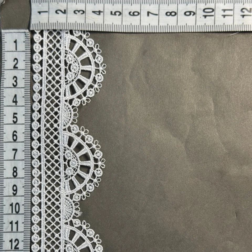 Кружево полиэстер ВВ202169 4,5 см.(15 ярдов/13.5 м.), тёплый белый