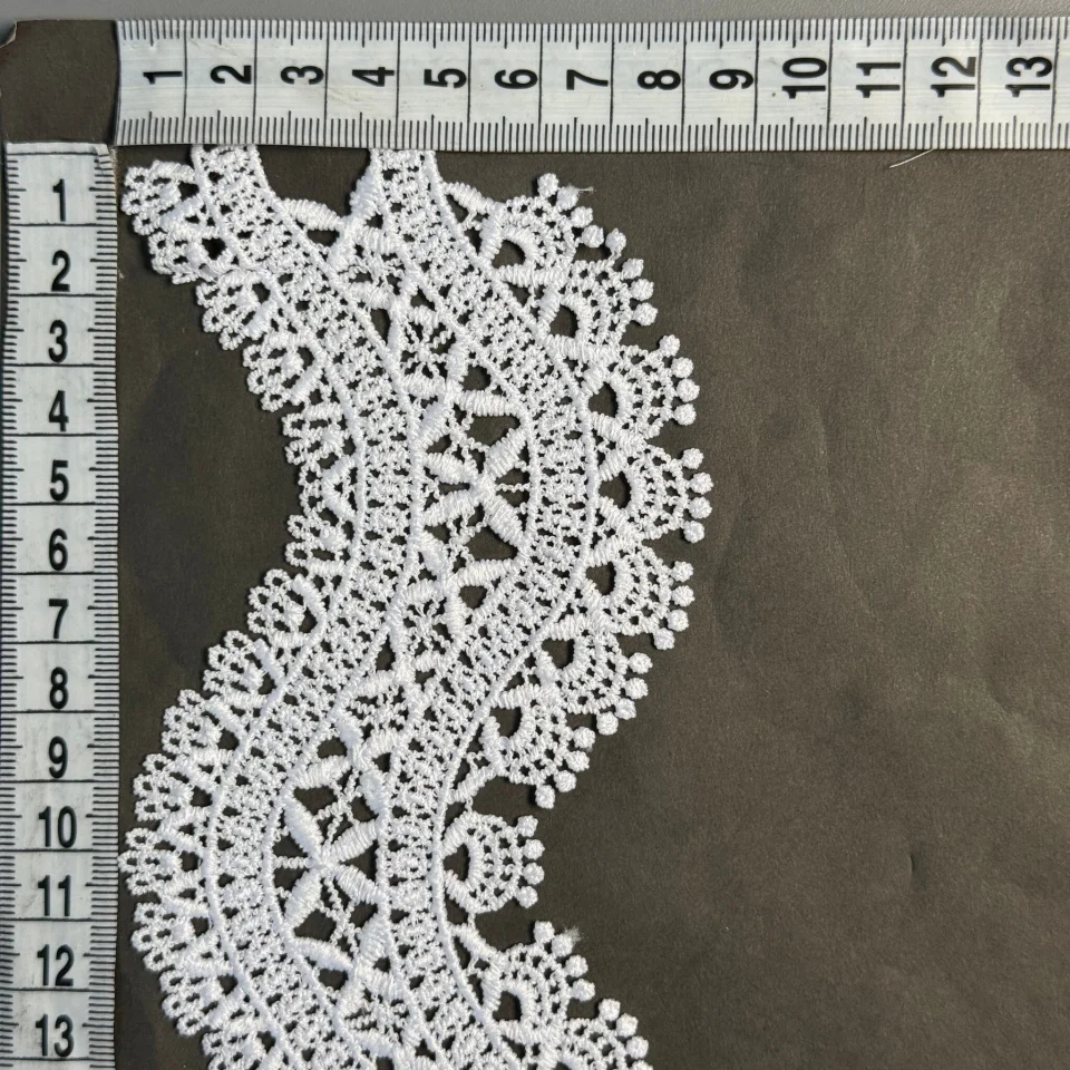 Мереживо поліестер ВВ402361 8,5 см.(15 ярдів/13.5 м.), білий