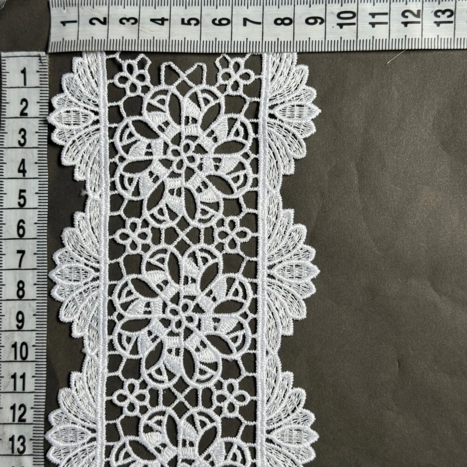 Кружево полиэстер ВВ203058 9 см.(15 ярдов/13.5 м.), белый