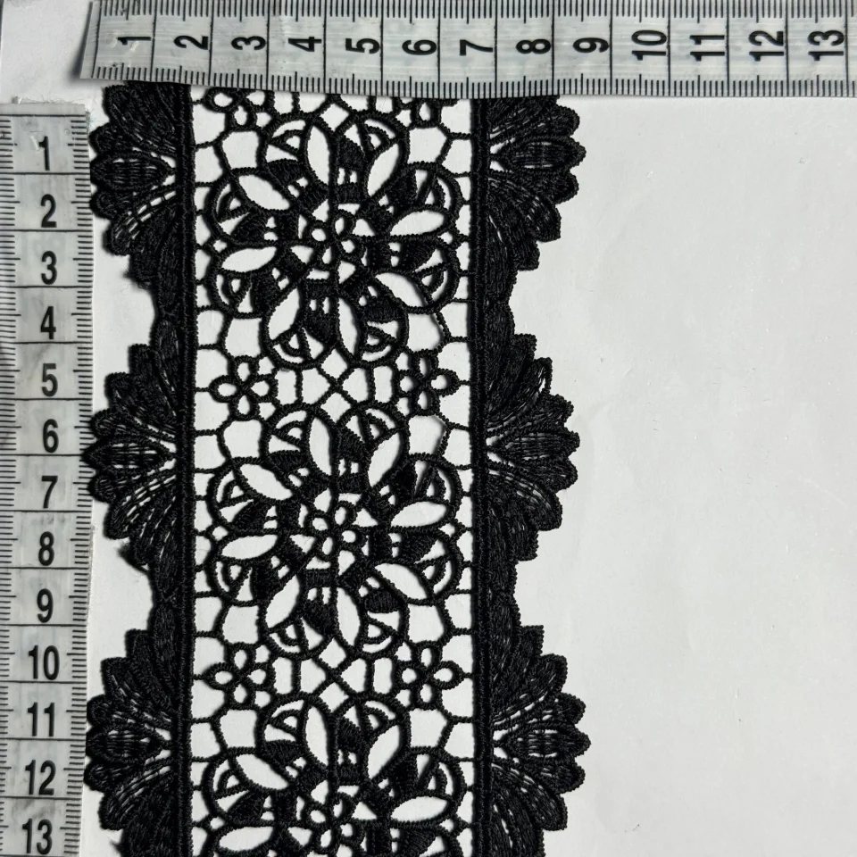 Кружево полиэстер ВВ203058 9 см.(15 ярдов/13.5 м.), черный