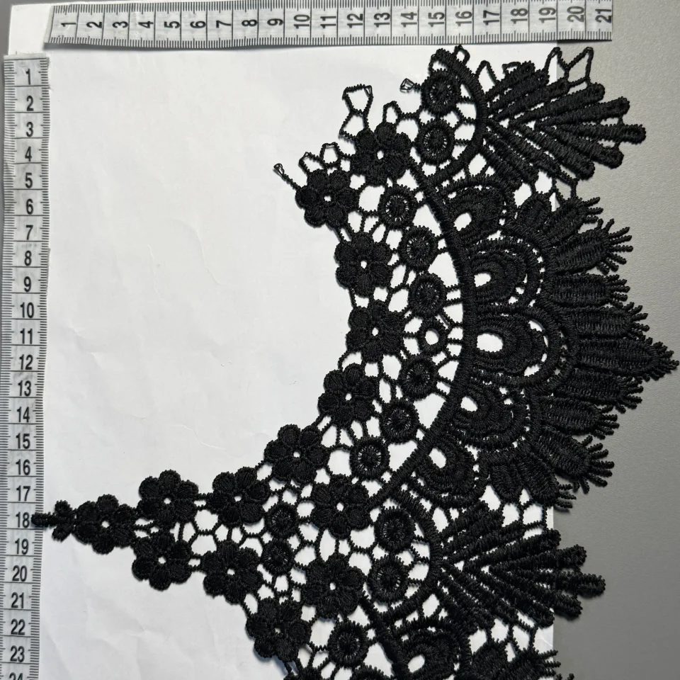 Кружево полиэстер ВВ602064 23 см.(15 ярдов/13.5 м.), чёрный
