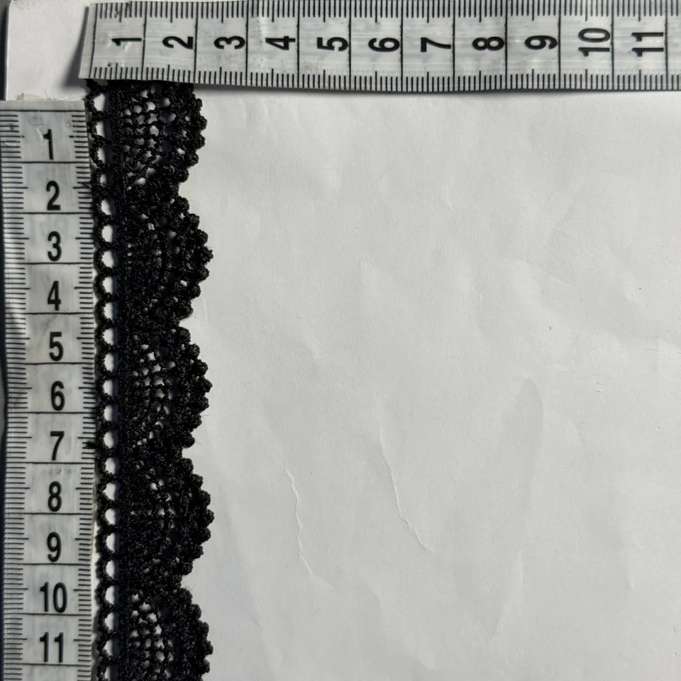 Мереживо поліестер 2 см ВВ104794b (30 ярдів/27.3 м.), чорний