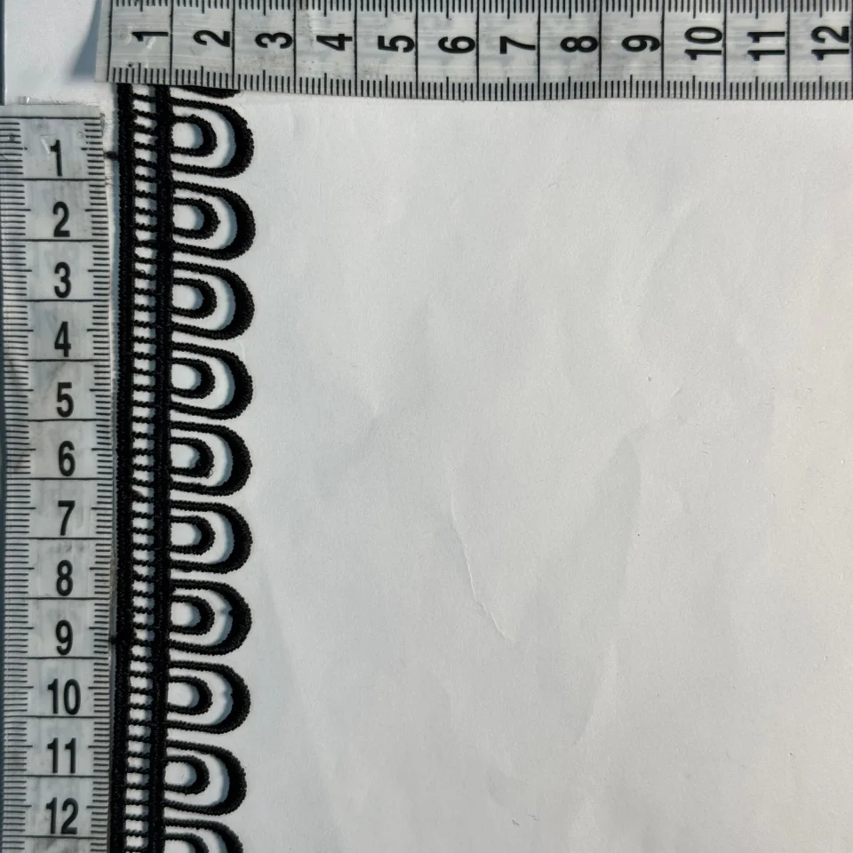 Кружево полиэстер ВВ104788 2,5 см.(30 ярдов/27.3 м.), Чёрный