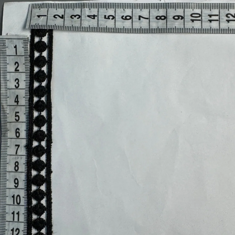 Кружево полиэстер ВВ104786 1,5 см.(30 ярдов/27.3 м.), чёрный