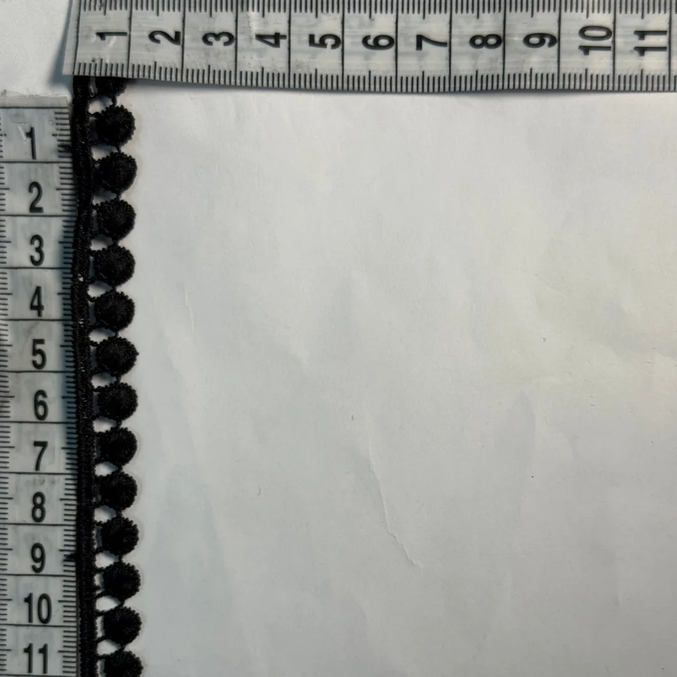 Кружево полиэстер ВВ104784 1,5 см.(30 ярдов/27.3 м.), чёрный