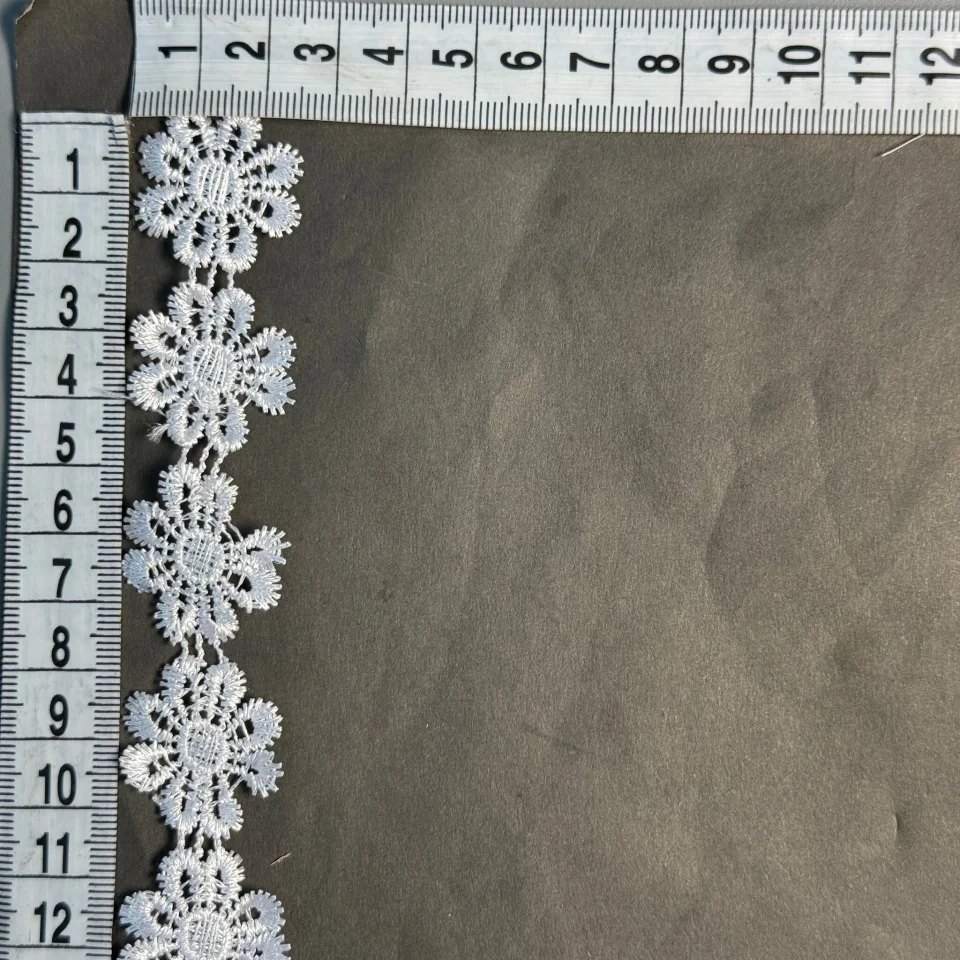 Мереживо поліестер ВВ102551а 2,5 см(30 ярдів/27.3 м.), 12 білий