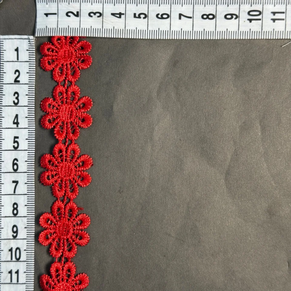 Кружево полиэстер ВВ102551а 2,5 см(30 ярдов/27.3 м.), 133 бордо