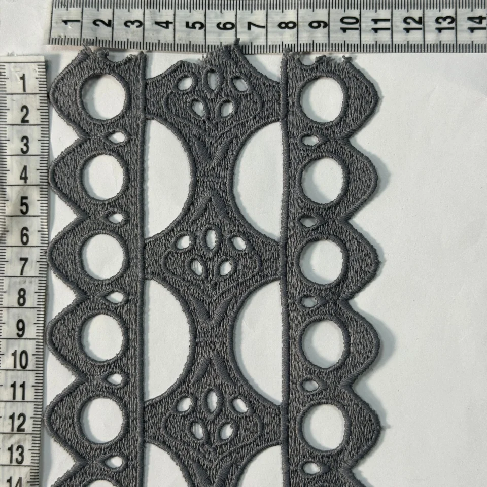 Кружево полиэстер 175 10 см.(19-20 метров), серый (19 метров)