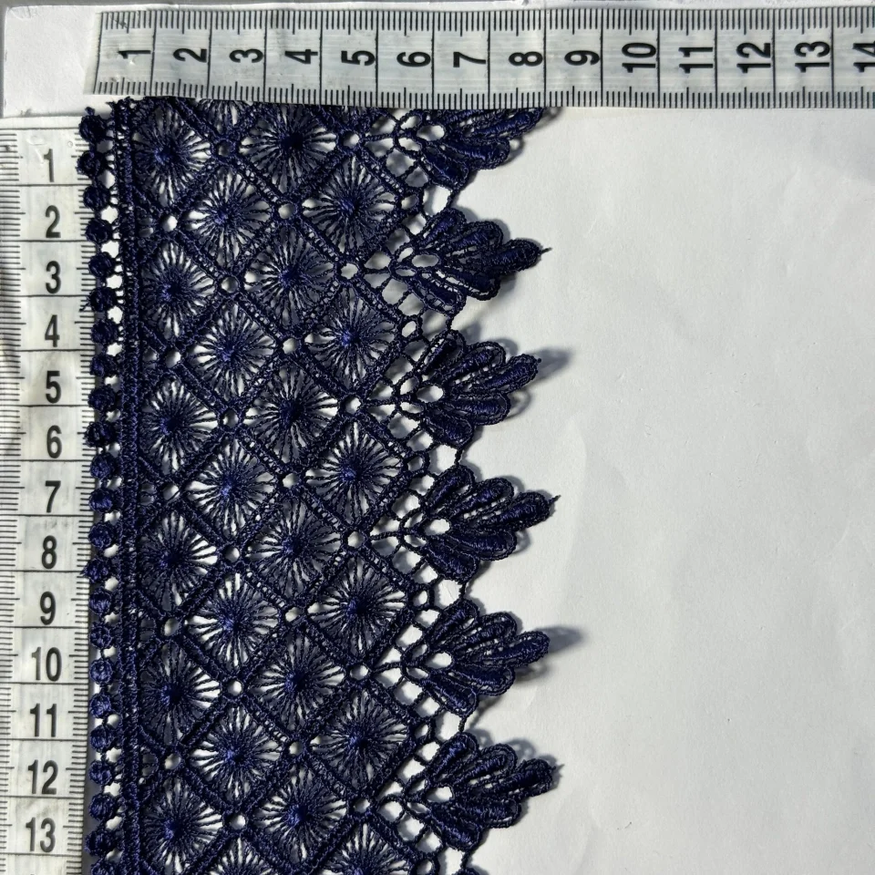 Кружева полиэстер 184 9 см.(19-19.5 метров), синий (19.5 метров)