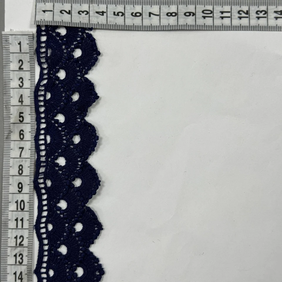 Мереживо поліестер 2 4 см.(19.7 метрів), синій (19.7 метрів)