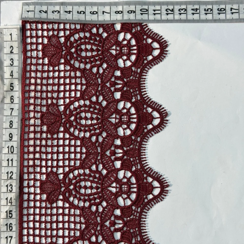 Кружево полиэстер 174 11,5 см.(19,5 метров), бордовый