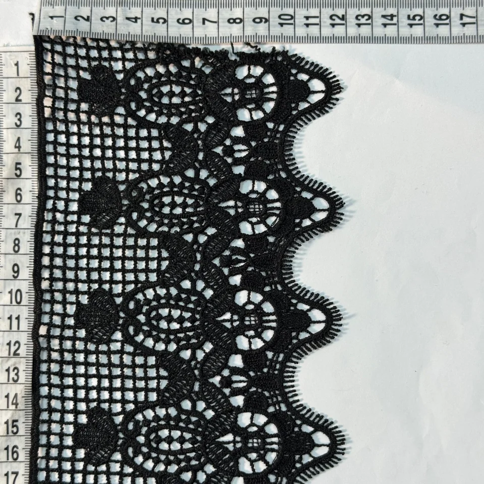 Кружево полиэстер 174 11,5 см.(19,5 метров), черный