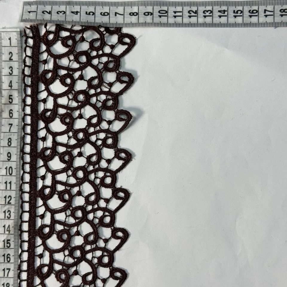 Мереживо поліестер 192 8 см.(20 метрів), коричневий (20 метрів)