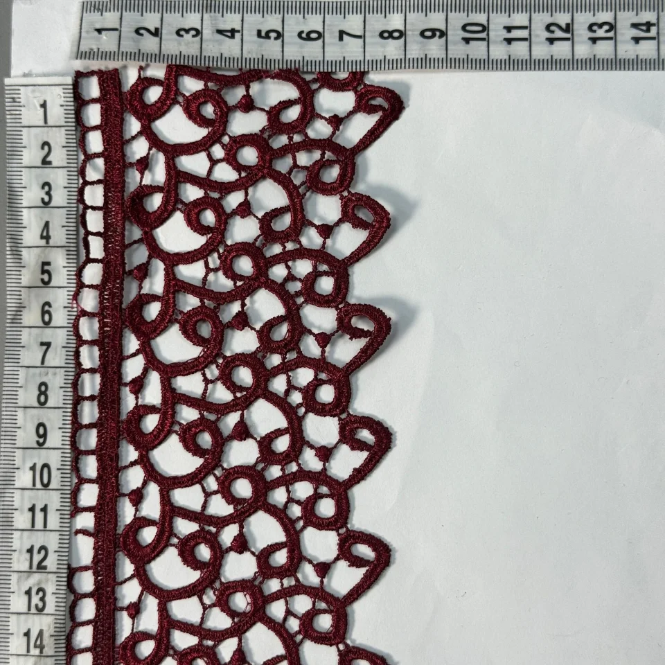 Кружево полиэстер 1928 см. (20 метров), бордовый (20 метров)