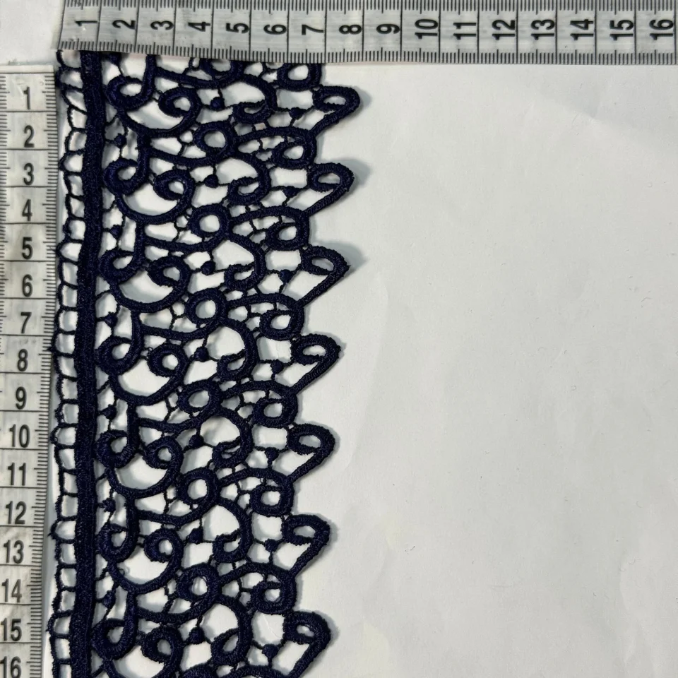 Мереживо поліестер 192 8 см.(20 метрів), синій (20 метрів)