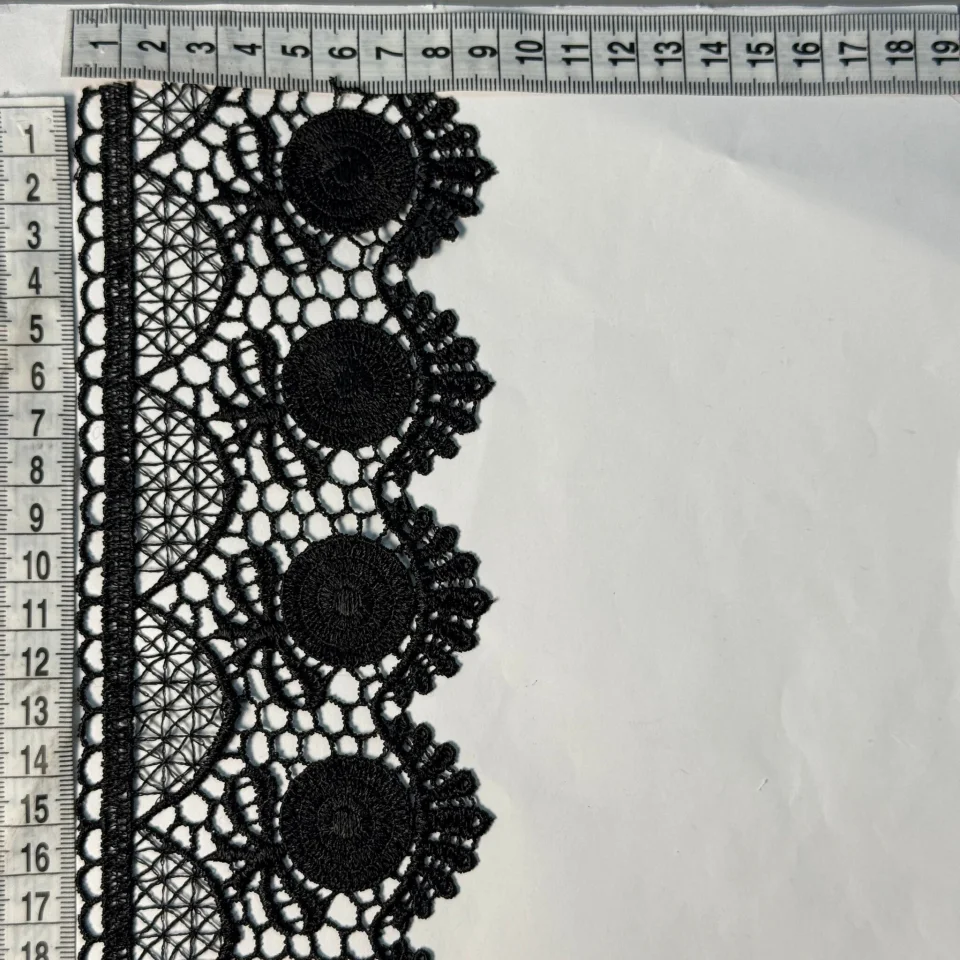 Мереживо поліестер 169 8 см.(20 метрів), чорний