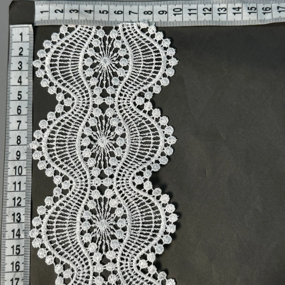 Мереживо поліестер 182 10 см.(20 метрів), молочний