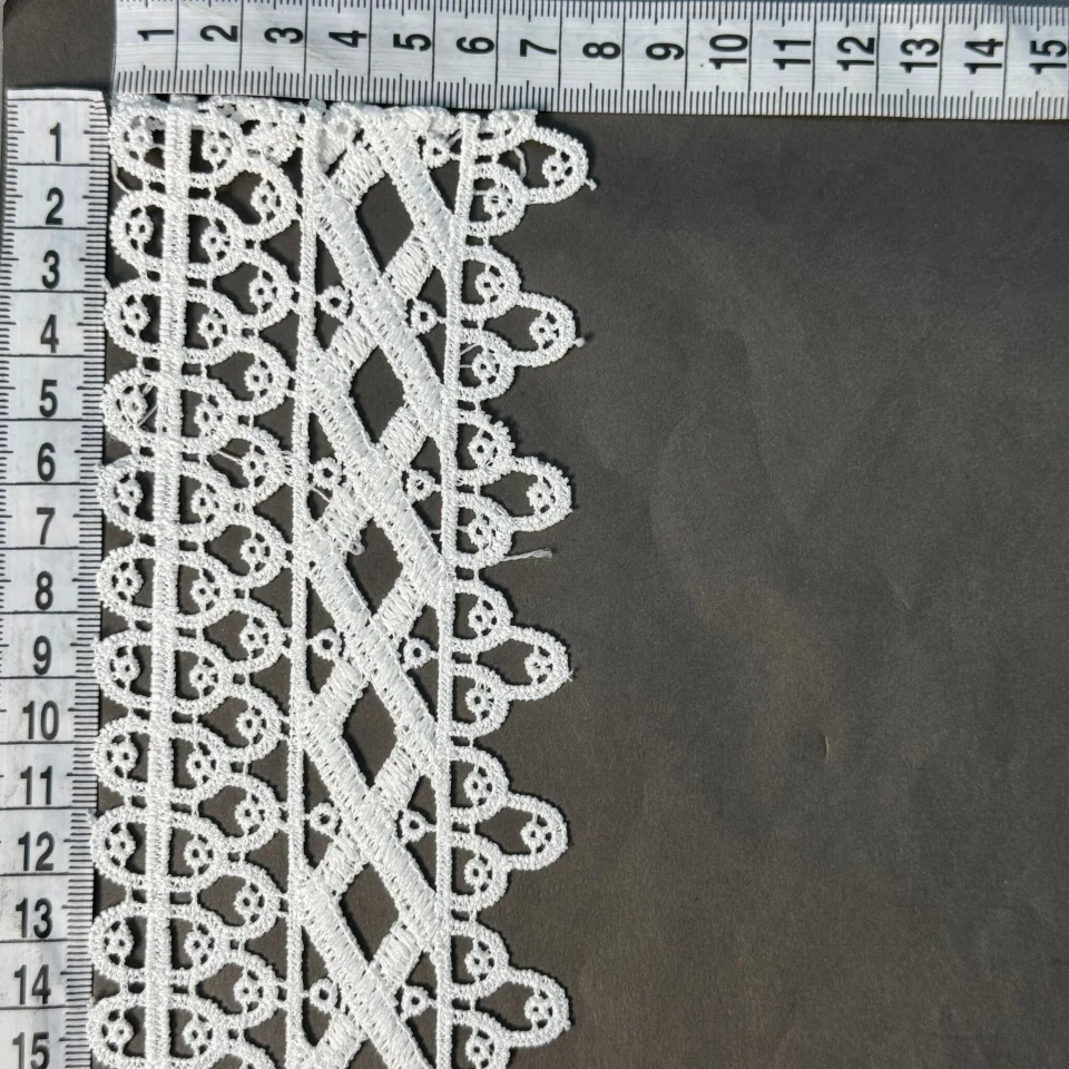 Мереживо поліестер 112 7,5 см.(20 метрів), молочний