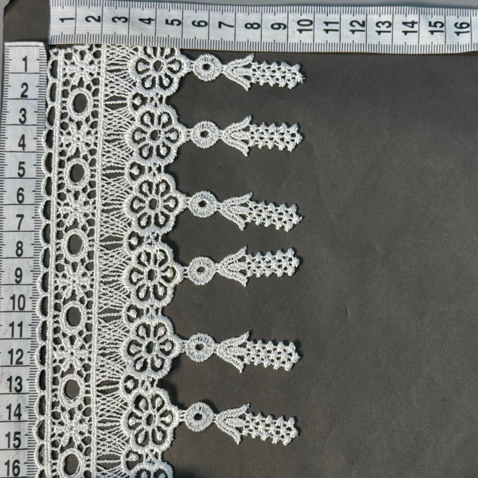 Мереживо поліестер 213 10 см (20 метрів), молочний