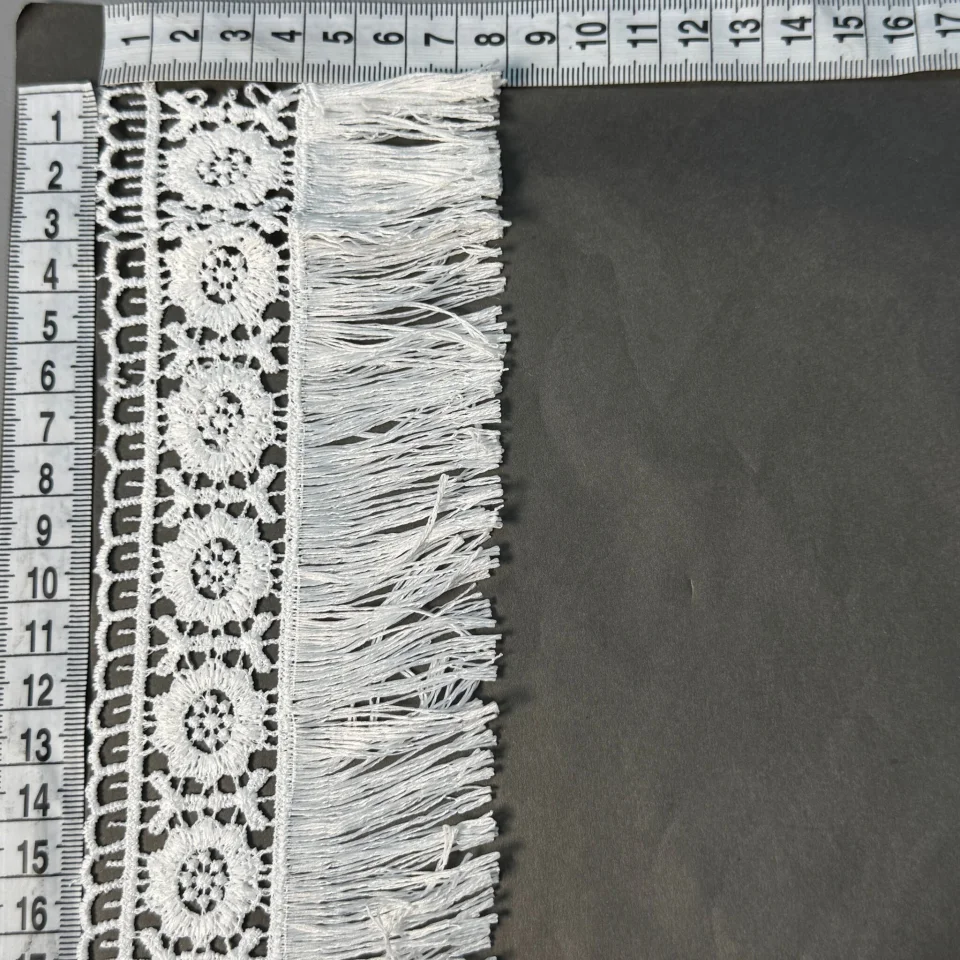 Мереживо поліестер 214 7.5 см (20 метрів), молочний