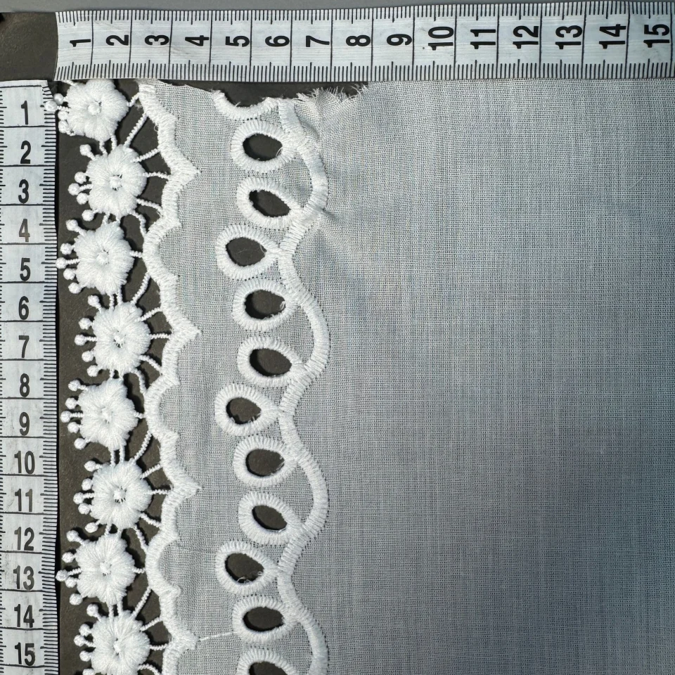 3D Мереживо прошва 0320807 15 см.(46 ярдів/42,06 м.), натуральний