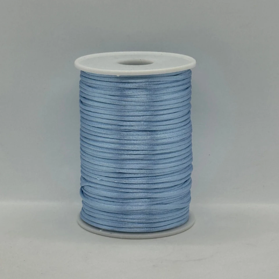 Атласная корсетная тесьма 2.3 мм (100 ярдов/91,44 м.), 37 светлый голубой