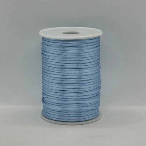 Атласная корсетная тесьма 2.3 мм (100 ярдов/91,44 м.), 37 светлый голубой