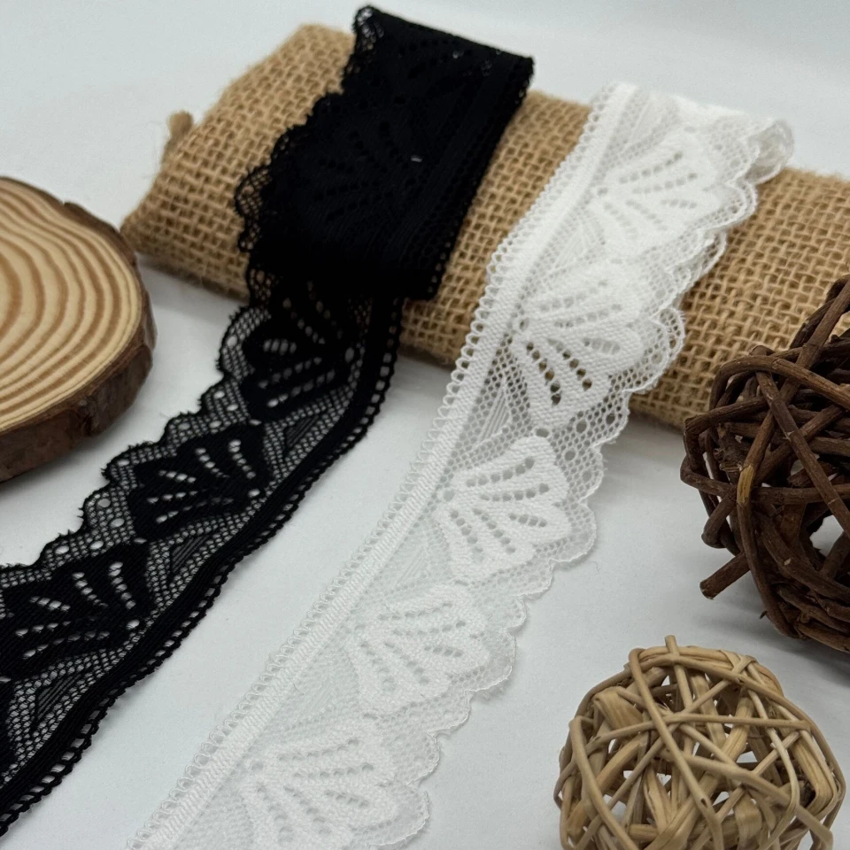 Мереживо стрейч 84058 (578 ярдів), чорний