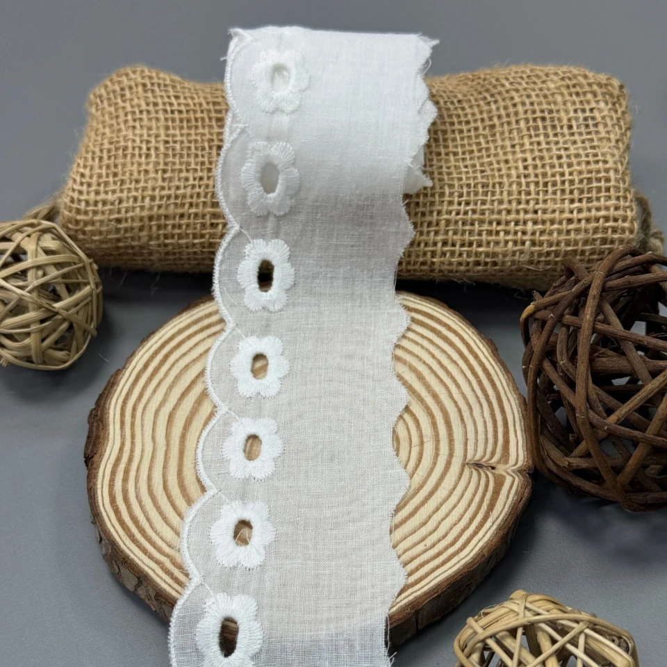 Мереживо прошва 8060 5 см.(300 ярдів/274,3 м.), Білий