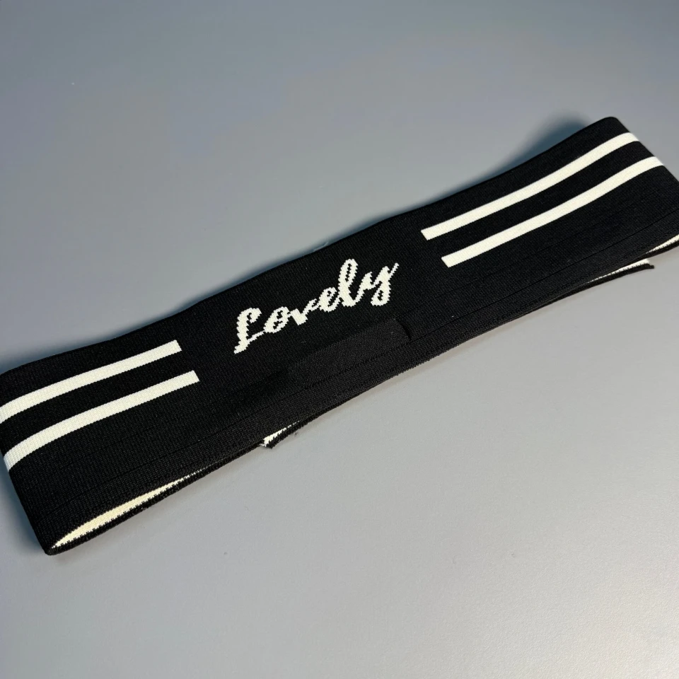 Пояс трикотажний довяз Lovely (8.5 см*90 см), чорний