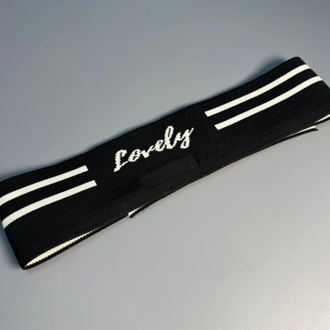 Пояс трикотажний довяз Lovely (8.5 см*90 см), чорний