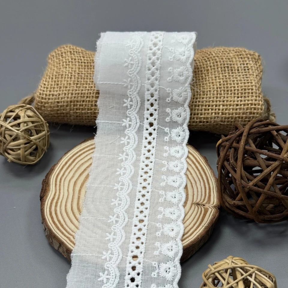 Мереживо прошва 6110 6,5 см.(32 ярдів/29,26 м.), Білий