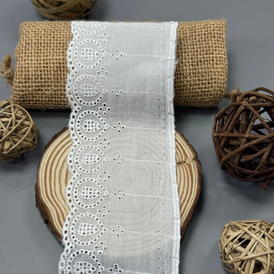 Мереживо прошва А12 8 см.(15 ярдів/13,7 м.), білий