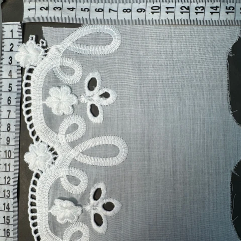 3D Мереживо прошва 0320809 16 см.(46 ярдів/42,06 м.), натуральний