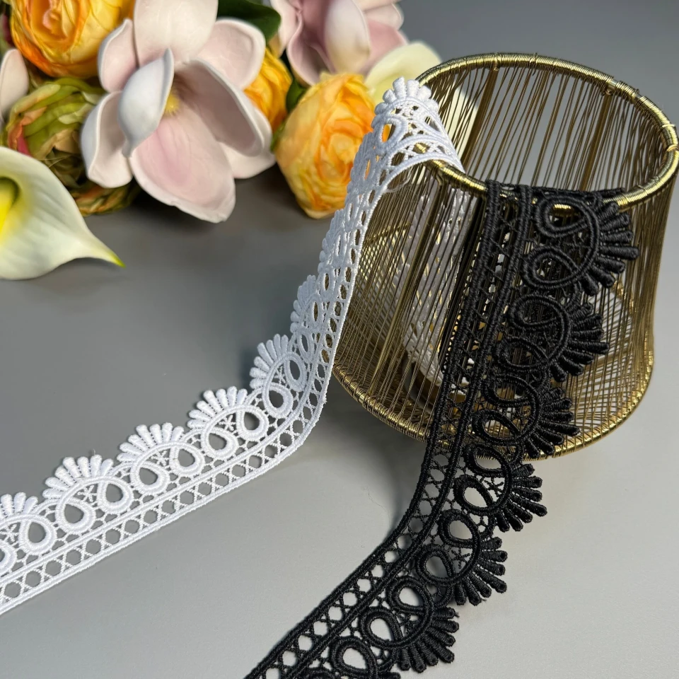 Мереживо поліестер ВВ104222 4 см.(15 ярдів/13.5 м.), білий