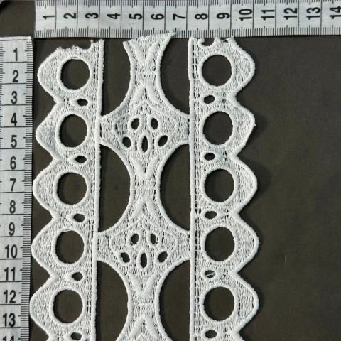 Мереживо поліестер 175 10 см.(19-20 метрів), молочний (20 метрів)