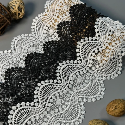 Мереживо поліестер 182 10 см.(20 метрів), молочний