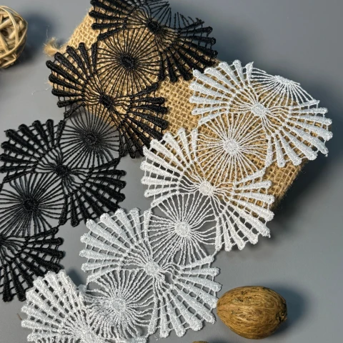 Мереживо поліестер 1919 см. 9 см.(20 метрів), чорний