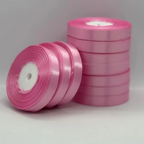 Стрічка атласна 1.2 см (10*36 ярдів), 94 рожева пудра