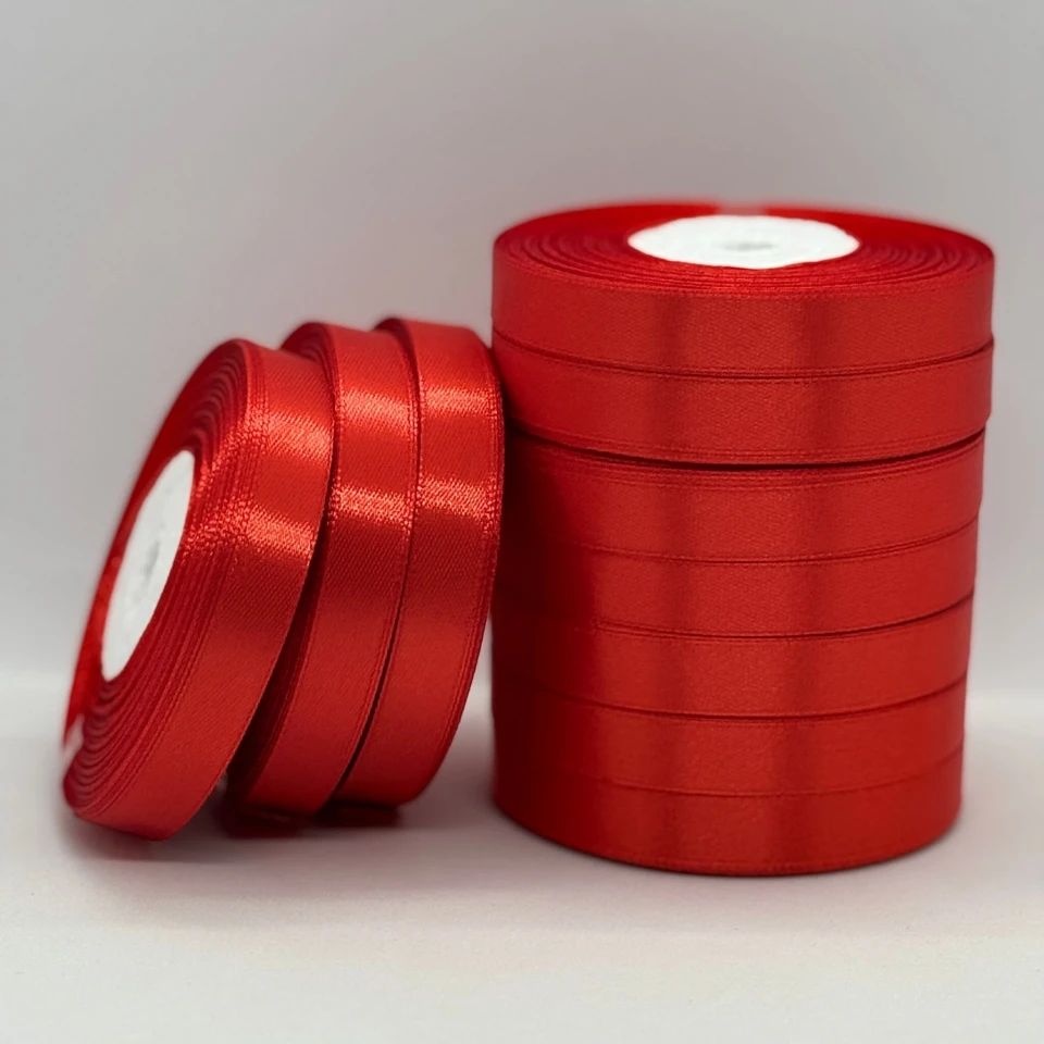 Стрічка атласна 1.2 см (10*36 ярдів), 162 гранатовий