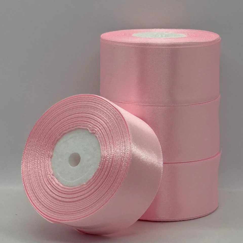 Стрічка атласна 4 см (5*36 ярдів) , 43 рожевий фламінго