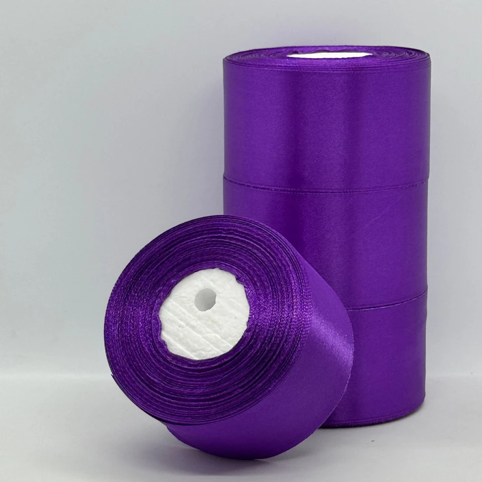 Стрічка атласна 5 см (4*36 ярдів), 35 баклажан