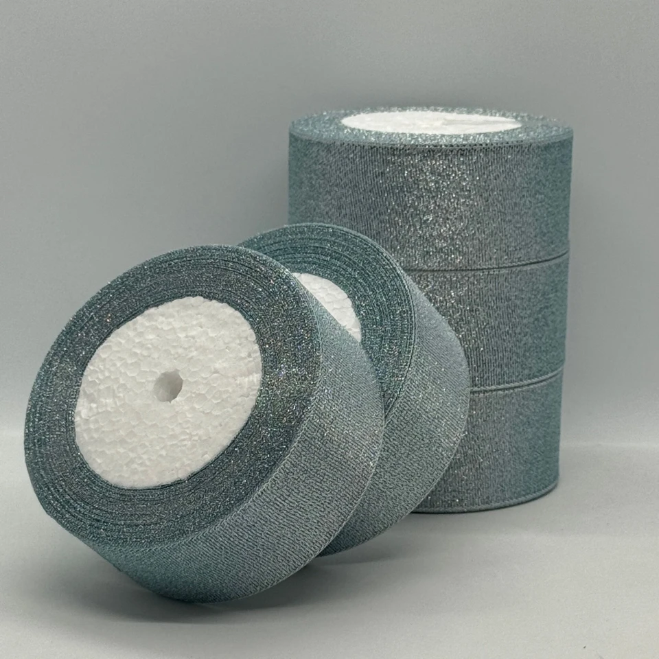 Тасьма парчева 4 см (5*25 ярдів/ 22,75 м.), 68 світлий блакитний