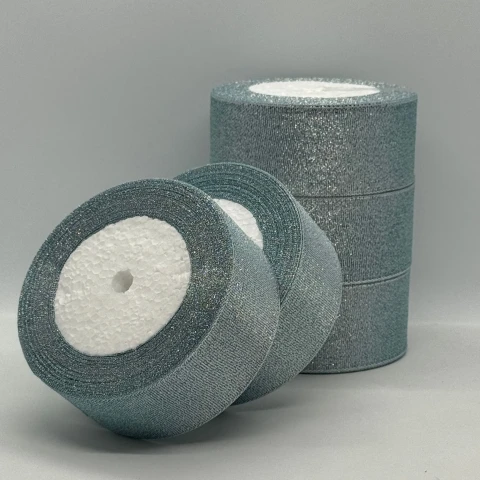 Тасьма парчева 4 см (5*25 ярдів/ 22,75 м.), 68 світлий блакитний