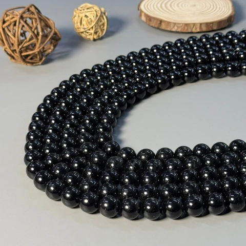 Перли на нитці 16 мм 1 кг, чорний