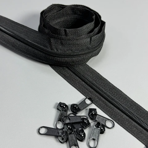 Блискавка в рулоні Т5 (100 ярдів/ 91,44 м.), чорний