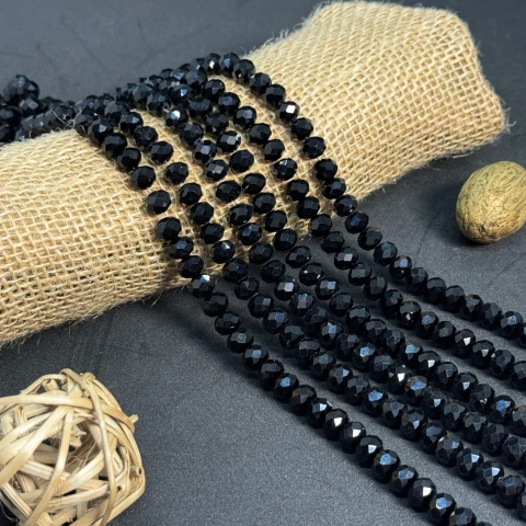 Хрусталь на нитці 8 мм (10*63 шт.), М027 зелена спаржа